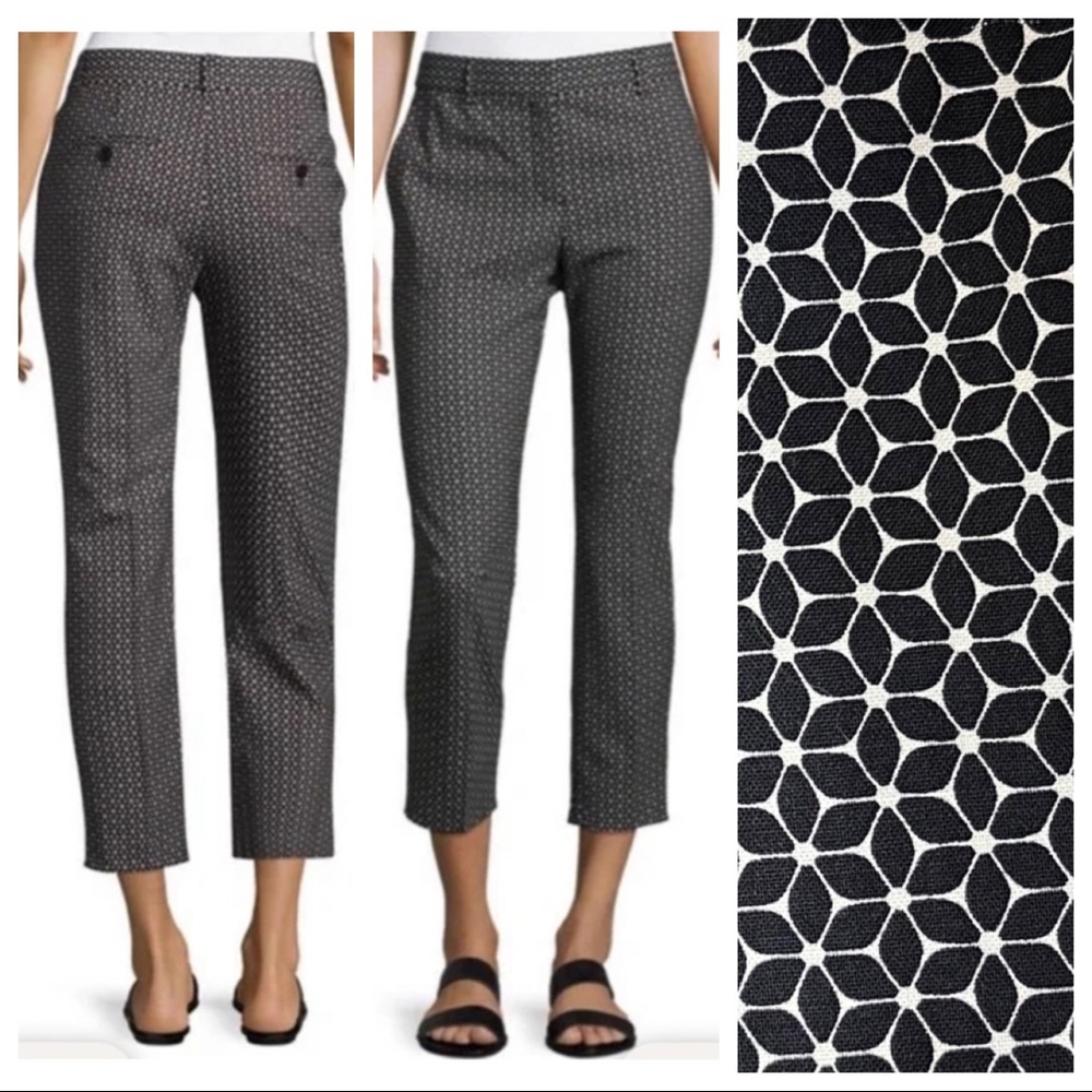 Theory Treeca 2 Tile Geo Wool High Rise Pants